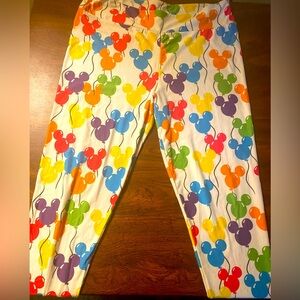 Disney Parks Mickey Balloons Leggings EUC